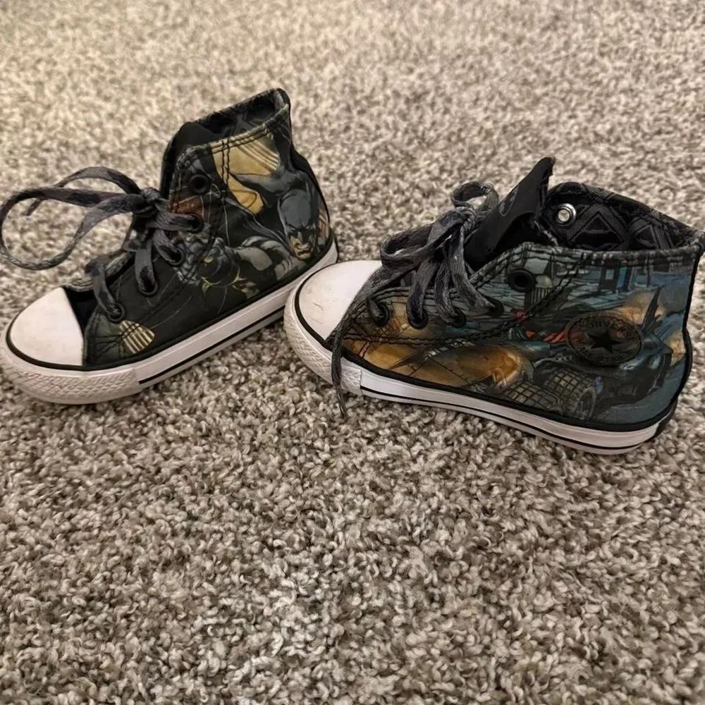 Converse Chuck Taylor Batman DC Comics High Top Sneakers Kids Size 6c